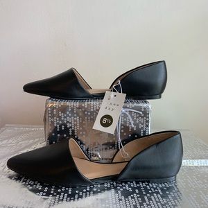 Black ballet flats slides sandals size 8.5